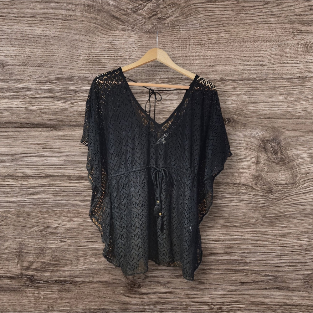 Miken Top Cover Up Black Mesh